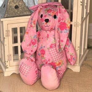 NWT Dolls Kill Home Floral Gingham Bunny Plush